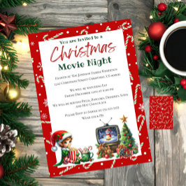Fun Festive Movie Night Weihnachten Party Einladung