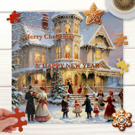 Fun Festive Vintage Weihnachtspuzzle Puzzle