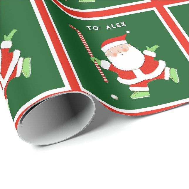 Fun Field Hockey Holiday Geschenk Geschenkpapier (Rolleneckpunkt)