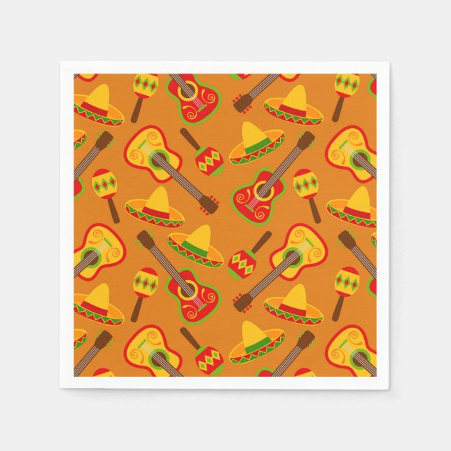 Fun Fiesta Party Muster Papierservietten (Vorderseite)