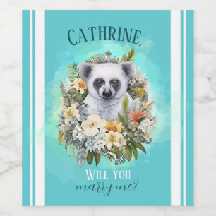 Fun Finacing Fragte ihren mageren tropischen Brauc Weinetikett