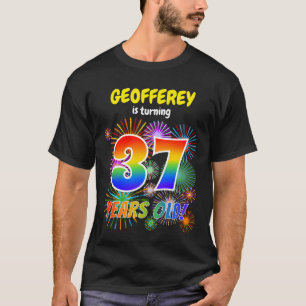 Fun Fireworks, Regenbogen Look "37", 37. Geburtsta T-Shirt