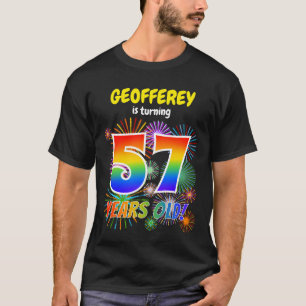 Fun Fireworks, Regenbogen Look "57", 57. Geburtsta T-Shirt