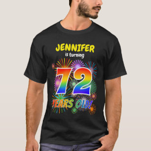 Fun Fireworks, Regenbogen Look "72", 72. Geburtsta T-Shirt