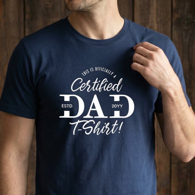Fun First Father’s Day Certified Dad New Dad Est. Tri-Blend Shirt (Fun First Father’s Day Certified Dad New Dad Est. Tri-Blend Shirt)