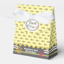 Fun Fishing Yellow Favor Box