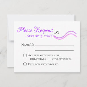 Fun Flamingo & Hearts Wedding Suite RSVP Card