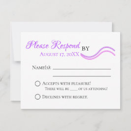 Fun Flamingo & Hearts Wedding Suite RSVP Card Karte