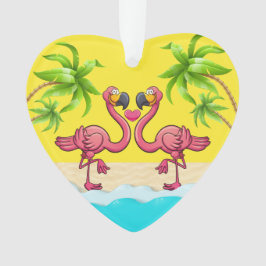 Fun Flamingo Liebe Ornament