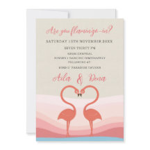 Fun Flamingo Love Birds Wedding Verlobung