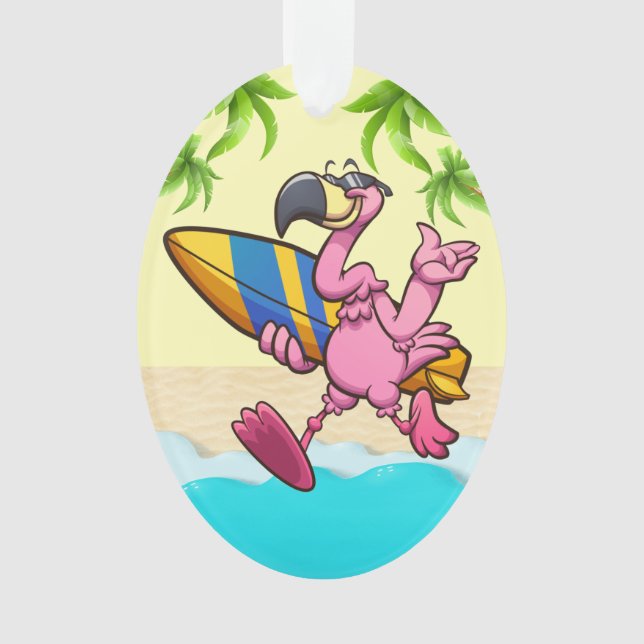 Fun Flamingos Ornament (Vorderseite)