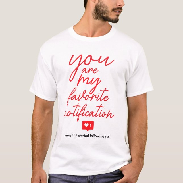 Fun Flirt Verabredet Liebe Rotes handgeschriebenes T-Shirt (Vorderseite)