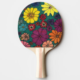 "Fun Floral #1" Ping Pong Paddle Tischtennis Schläger