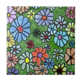"Fun floral 2" Kitchenette Gartengarten Keramik Ti Fliese