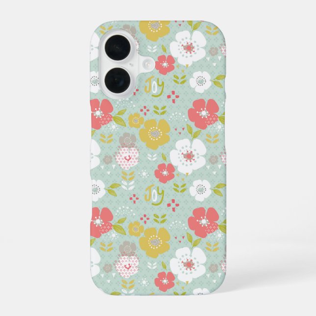 Fun Floral Fantasy iPhone 16 Hülle (Rückseite)