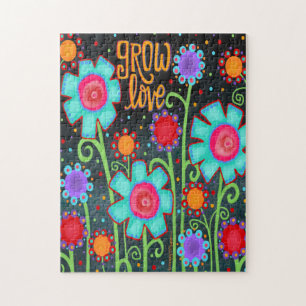 Fun Floral "Grow Liebe" Puzzle