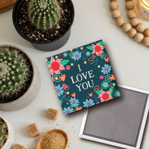 Fun Floral I Liebe Sie Inspirivity Magnet
