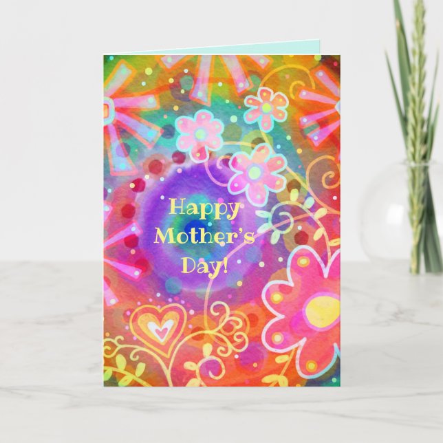 Fun Floral Mother Day Karte (Vorderseite)