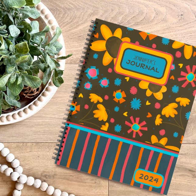 Fun Floral Personalisiert Inspirivity Journal Notizbuch (Von Creator hochgeladen)