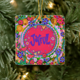 Fun Floral Pink Freude Inspirivity Keramikornament