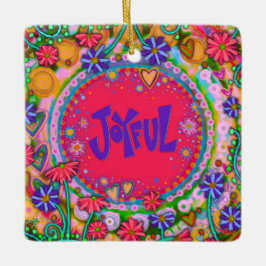 Fun Floral Pink Freude Inspirivity Keramikornament
