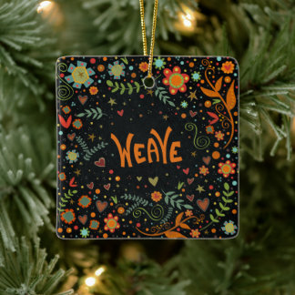 Fun Floral Weave ermutigend Inspirivity Keramikornament