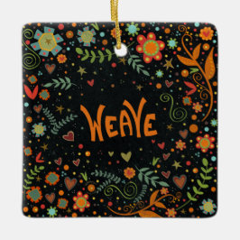 Fun Floral Weave ermutigend Inspirivity Keramikornament