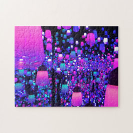 Fun Fluro Lights Helle Lamp Pink Lila Herausforder Puzzle