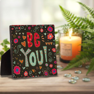 Fun Folk sei, du Inspirivity Plaque Fotoplatte