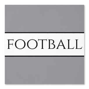 Fun FOOTBALL Text Moderne graue Schwarz-weiße Stre Tapete