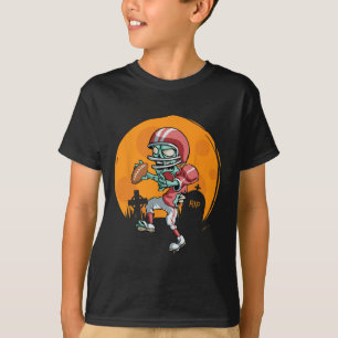 Fun Football Zombie Player Halloween Fußball Spinn T-Shirt