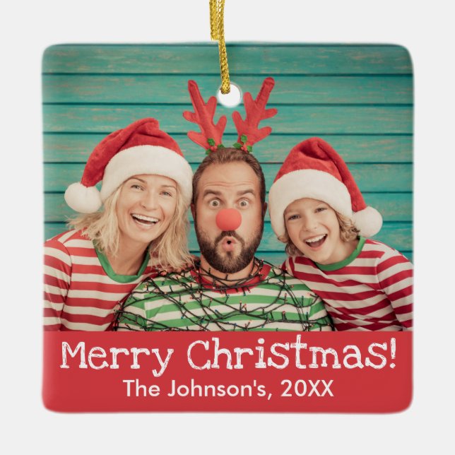 Fun Foto auf der Vorderseite und hinten Rustikale  Keramikornament (Vorderseite)