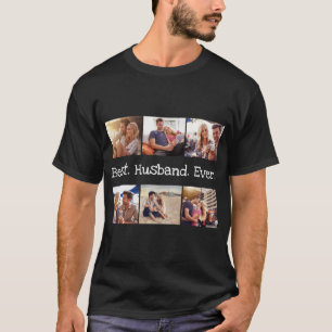 Fun Foto Bestes Ehemann jemals Personalisiert Blac T-Shirt