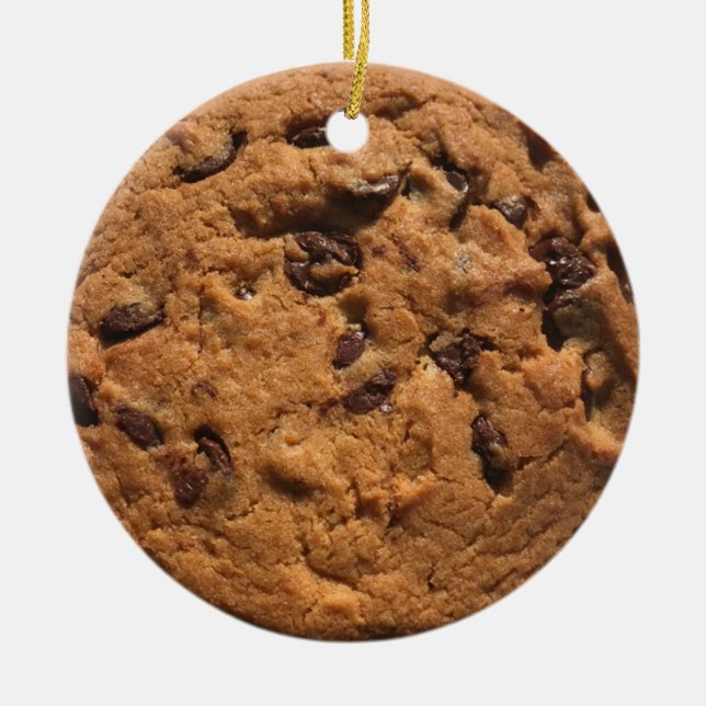 Fun Foto Chocolate Chip Cookie Keramik Ornament (Vorne)