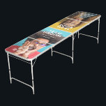 Fun Foto Wedding Beer Pong Table<br><div class="desc">Moderne,  lustige Hochzeitsbraut & Bierpong mit einem Foto Braut & Bräutigam,  Teamnamen,  Namen und Datum.</div>