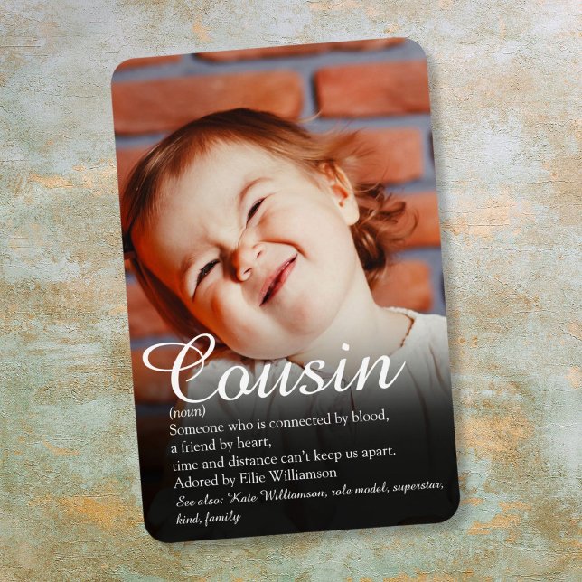 Fun Foto World's Best Ever Cousin Definition Magnet (Fun Photo World's Best Ever Cousin Definition Magnet)