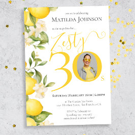Fun Foto Zesty Lemon 30. Geburtstag Party Einladung