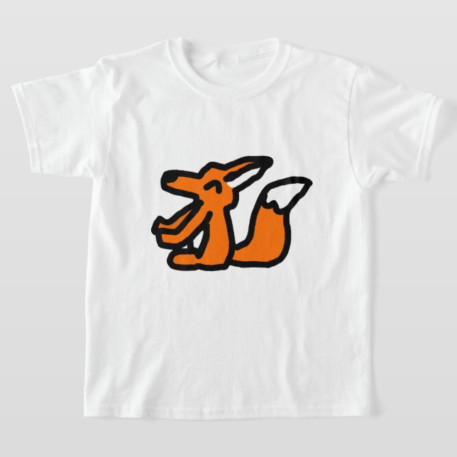 Fun Fox Zeichnend T-Shirt (Ablage )