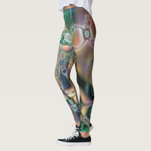 Fun Fraktal Art Geometric Muster farbig Leggings