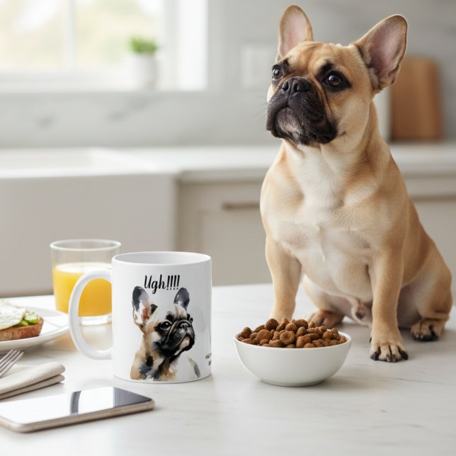 Fun French Bull Browns Ugh!!! PERSONALISIERE Kaffeetasse (Von Creator hochgeladen)