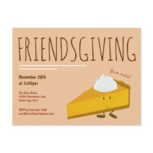 Fun Friendsgiving Lächeln Pumpkin Pie Holiday