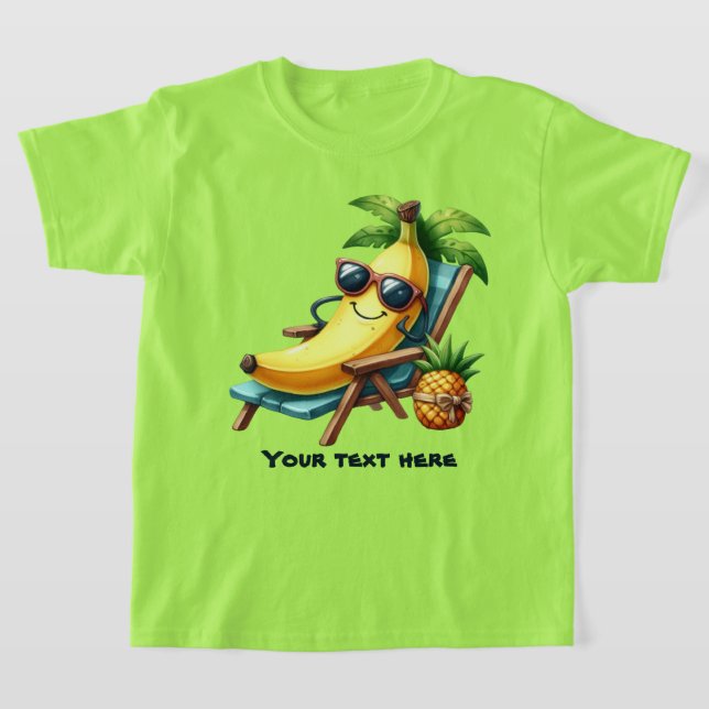 Fun Frucht Liebhaber fügen Text Strand T-Shirt (Ablage )