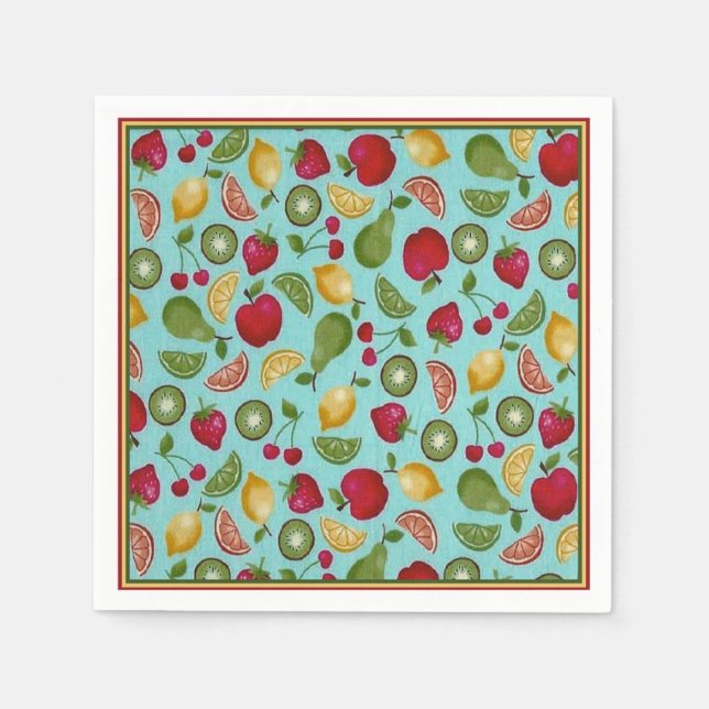 Fun Frucht Muster Papier Napkins Serviette (Vorderseite)