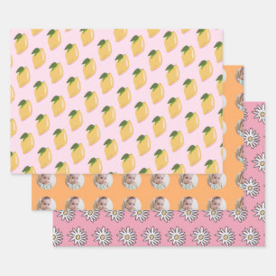 Fun Fruit Pattern Kindergeburtstag Geschenkpapier Set