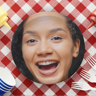 Fun Full Face Nah Up Selfie Foto Pappteller