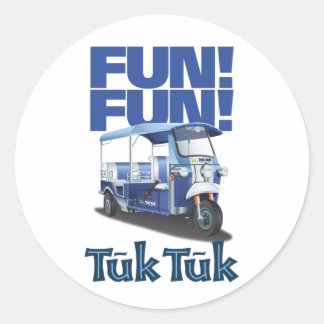 FUN FUN Tuk Tuk Tuk Runder Aufkleber