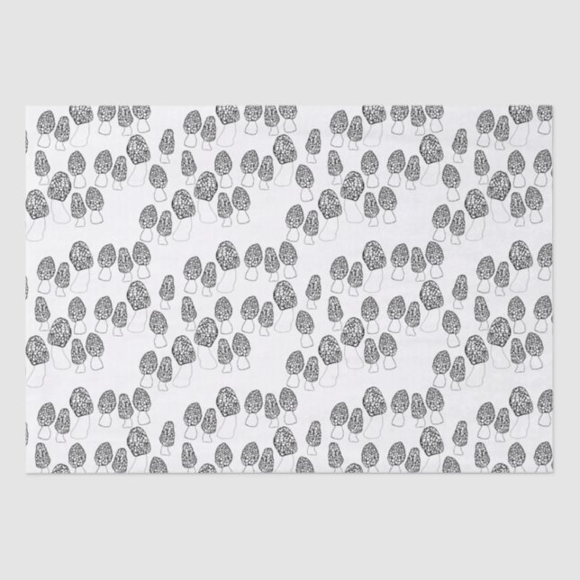 Fun Fungi Morel Mushrooms Muster Geschenk Seidenpapier (Vorderseite)