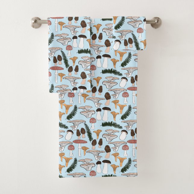 Fun Fungi Mushroom Fern Muster Badhandtuch Set (Insitu)