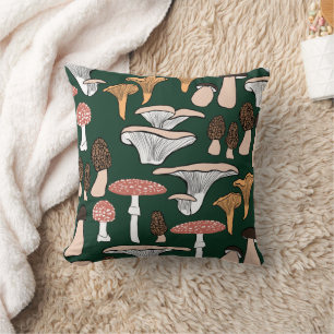 Fun Fungi Mushroom Pattern Kissen