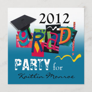 Fun & Funky 2012 Grad Party Einladung